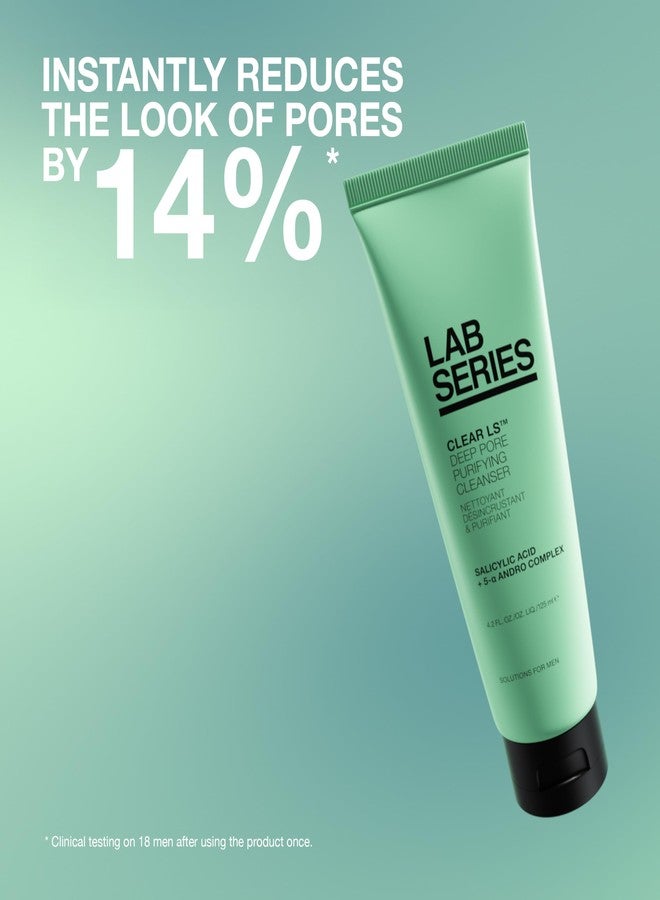 لاب سيريز غسول الوجه المنقي للمسام العميقة من لاب سيريز للرجال، كلير إل إس، مع حمض الساليسيليك - منظف مناسب للبشرة المعرضة لحب الشباب - عناية بالبشرة للرجال - تم اختباره من قبل أطباء الجلدية، 120 مل - Image 2